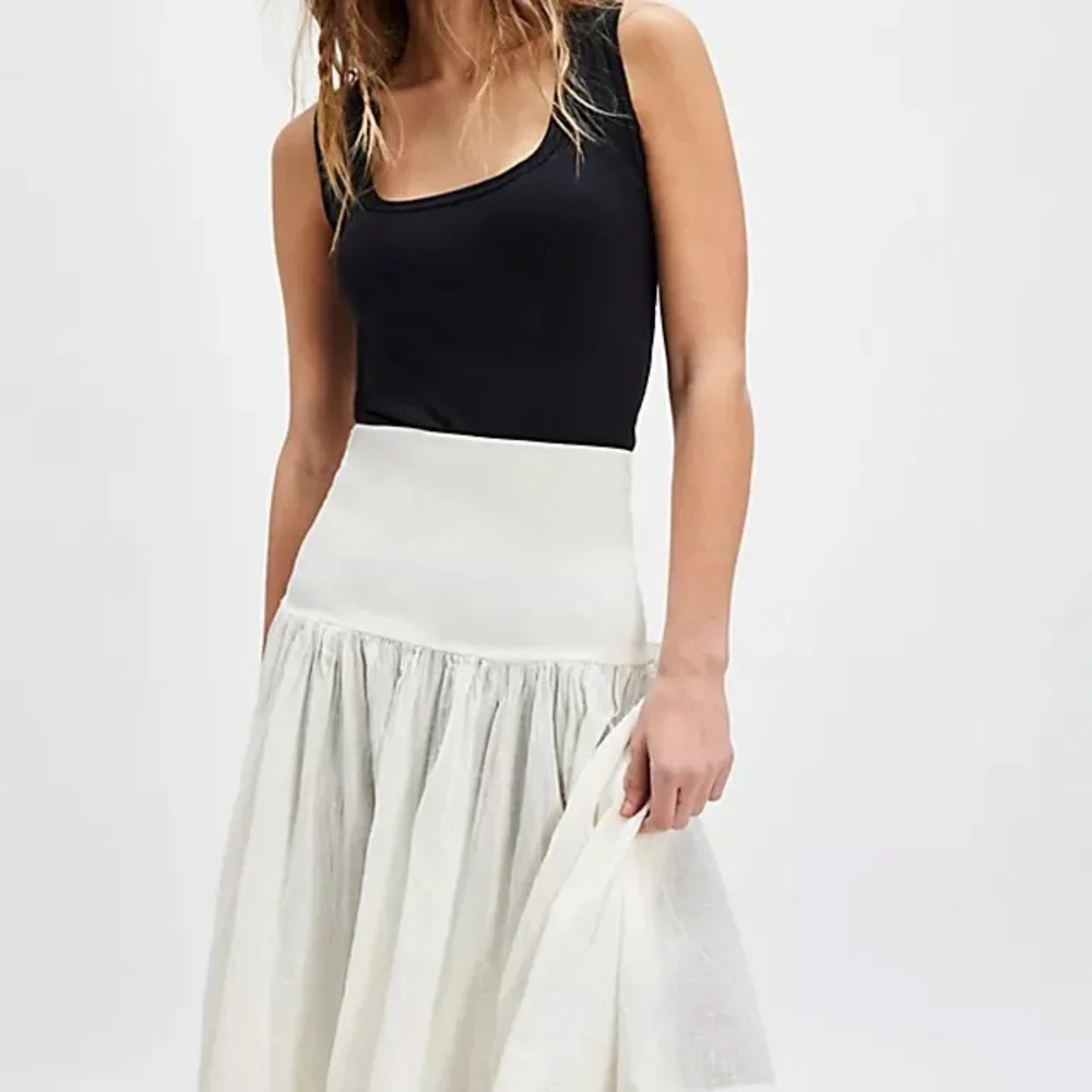 Free People Cream A-Line Skirt - Picture 1 of 9